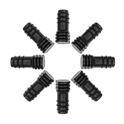 uxcell Barb Drip Pipe End Closure Cap 16PE Hose Plug Connector for Garden Agricultural Irrigation System, Plastic 15pcs