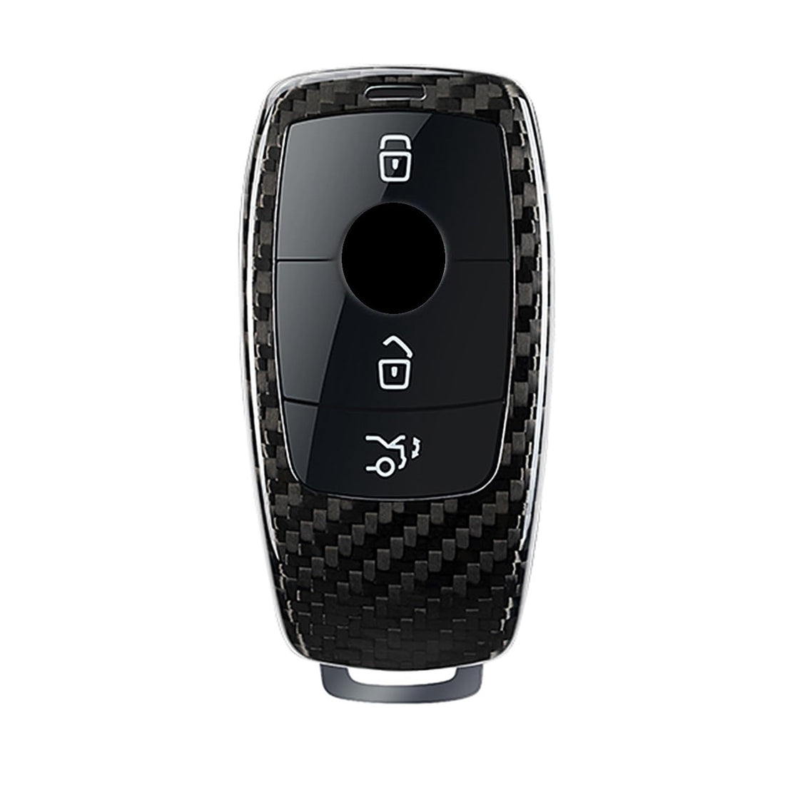 M.JVisun Genuine Carbon Fiber Key Fob Cover for Mercedes-Benz 2019-2021 A-Class C-Class G-Class 2017-2021 E-Class 2018-2021 S-Class Smart Car Remote Key Fob Case for Men Women - No Badge Logo - Black