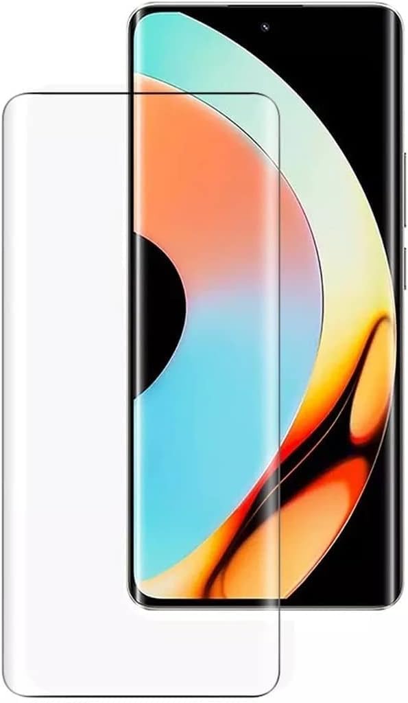 Dl3 Mobilak Full Glass Screen Protector for Realme 10 Pro Plus - UV Tempered Glass with Fingerprint Unlock