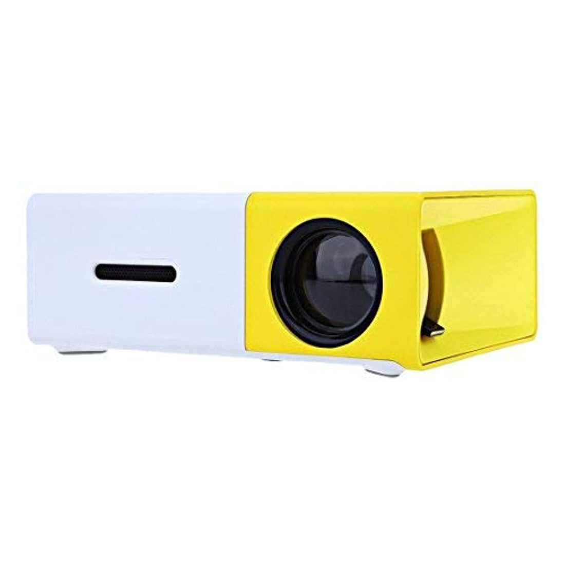 AWH YG300 Mini Portable Projector 400-600 Lumens LCD Video Projector Support HDMI/USB/AV/CVBS/Remote Control for Home Cinema Theater Indoor/Outdoor Movie projectors Yellow