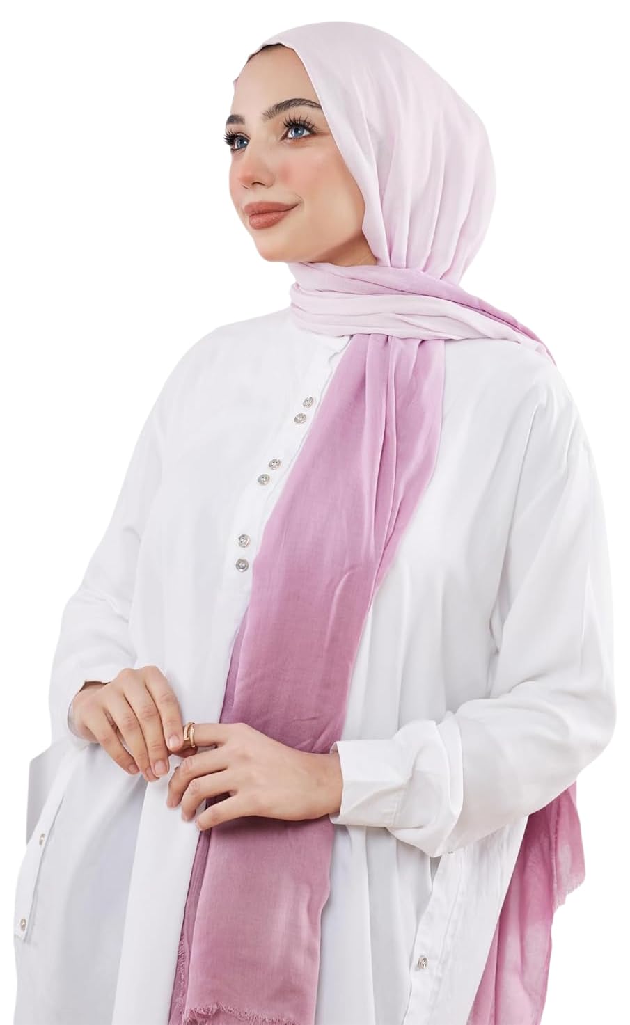 Signature Timeless Luxury Ultra Soft Breathable Pure Cotton Gradient Veil With Elegant Smooth Finish Navy Blue 80x200cm