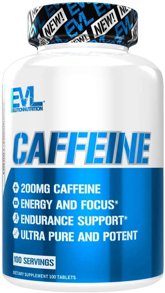 Natural Energy & Alertness Support – Caffeine Supplement, 200mg, 100 Tablets | Focus, Performance & Stamina | Non-GMO, Gluten-Free | 100 servings