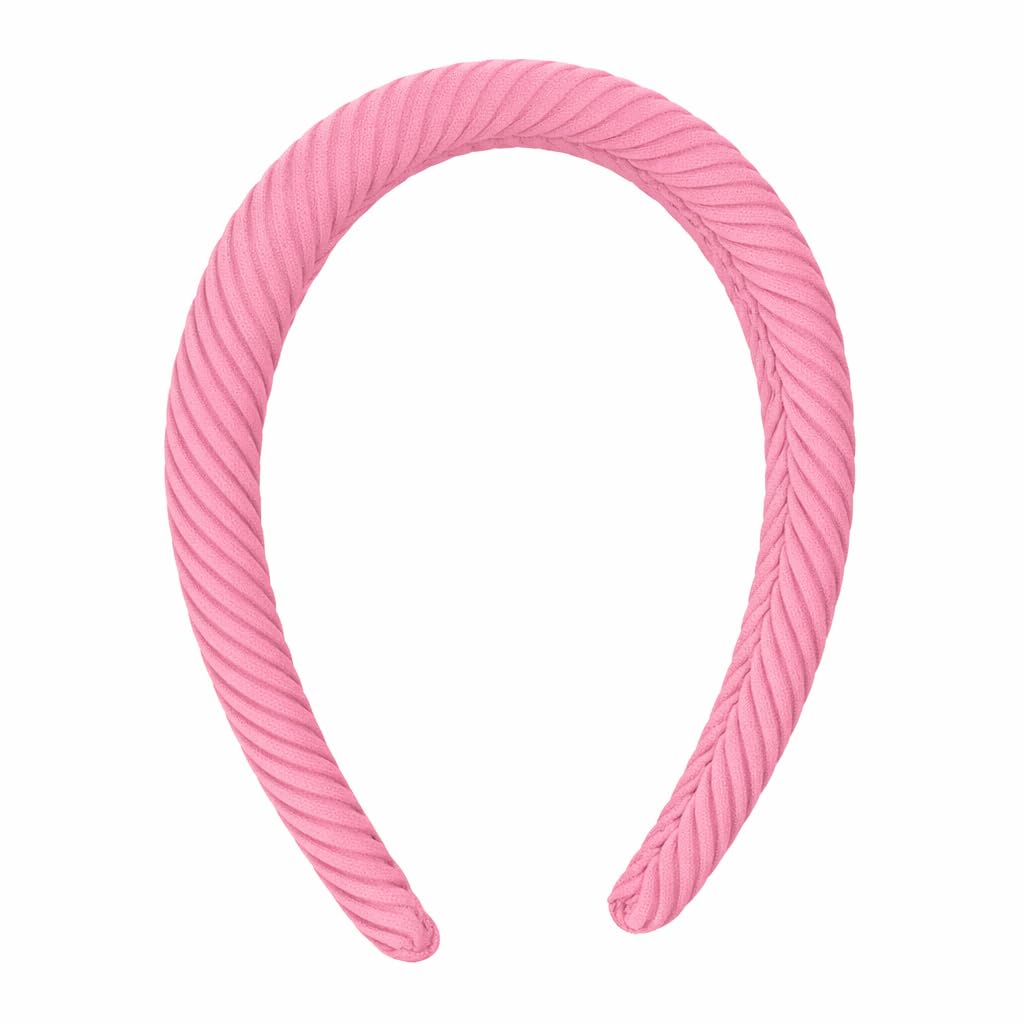 Padded Headband for Women, Soft Fabric, Non-Slip, Comfortable, Lightweight, for Daily Wear, Makeup, Sports, Parties (Rose)