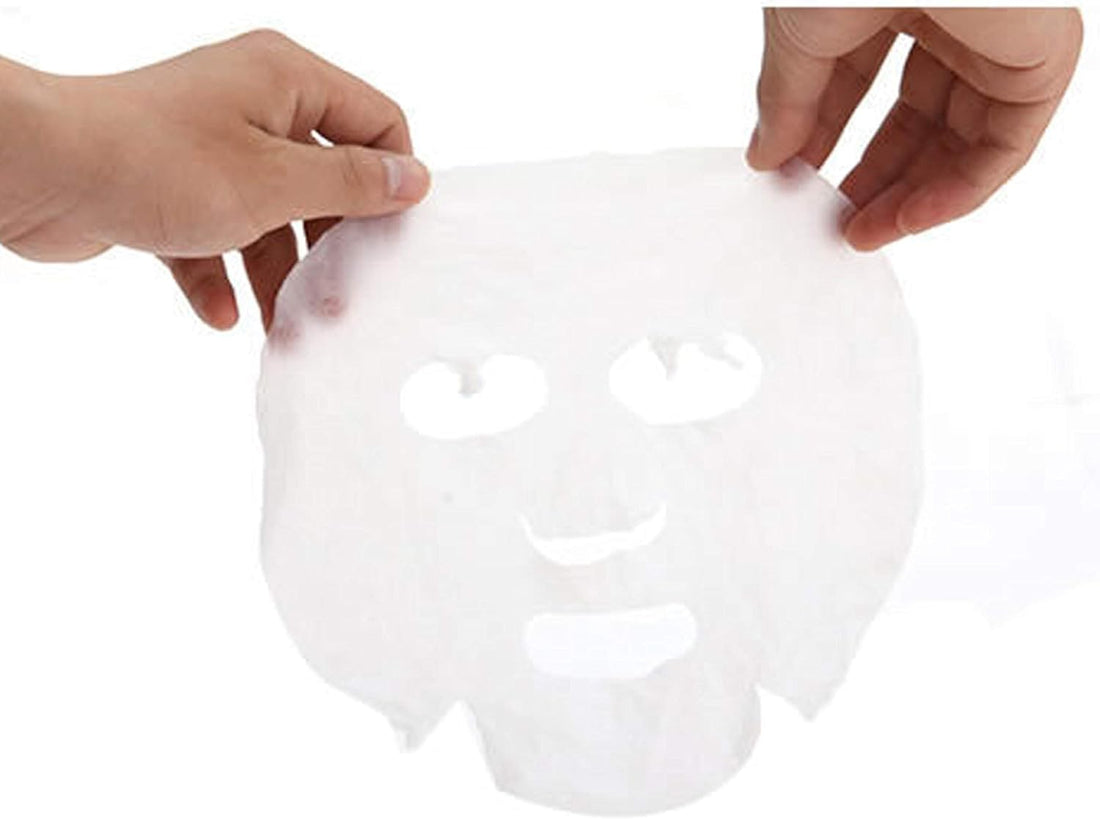 Facial Mask Sheet Paper WHITE Compressed Facial Mask Non-Woven Care DIY for Men and Women (only 1)