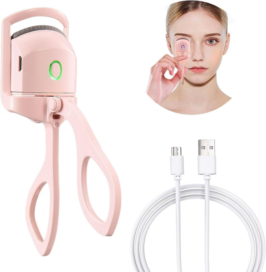Thermal Eyelash Curler Eyelash Curler Eyelash Straightener Fast Heating Curling Device 2 Temperature Beauty Tool for Longer-Lasting Thicker Curling Lashes