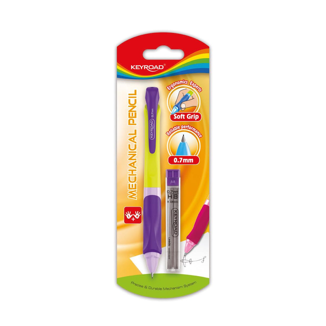 Keyroad mechanical pencil 0.7 mm and leads kr971506(1 piece) multicolor