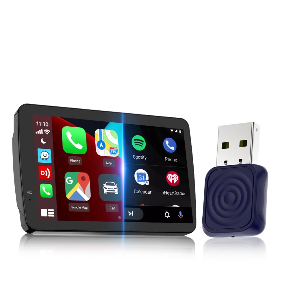 Carlinkit Wireless CarPlay/Android Auto Adapter USB Mini Ultra for Factory Wired CarPlay & OEM Wired Android Auto, Plug & Play Wireless CarPlay/Android Auto Dongle Compatible with iOS 10 & Android 11
