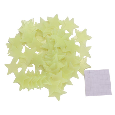 100pcs Home Wall Light Green Glow In The Dark Star Stickers Decal Baby Room