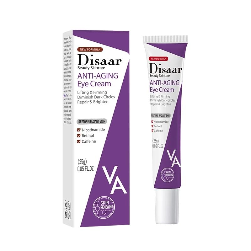 Anti Aging Eye Cream with Retinol, Nicotinamide & Caffeine, Lifting & Firming Skin, Brightening Dark Circles, 25g
