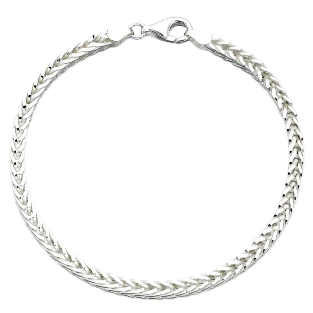 Silver Fox Tail Braid Chain Bracelet for Men Fashion Jewelry