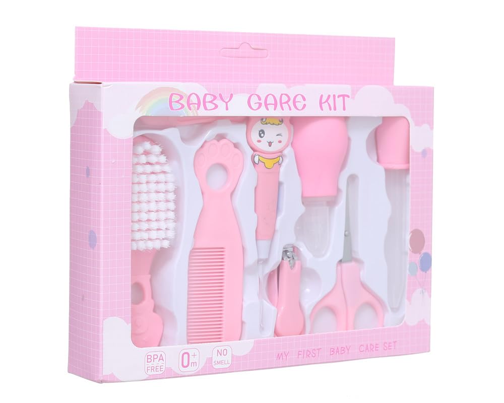 Baby Care Set, 8 Pieces, Pink DR-A-636