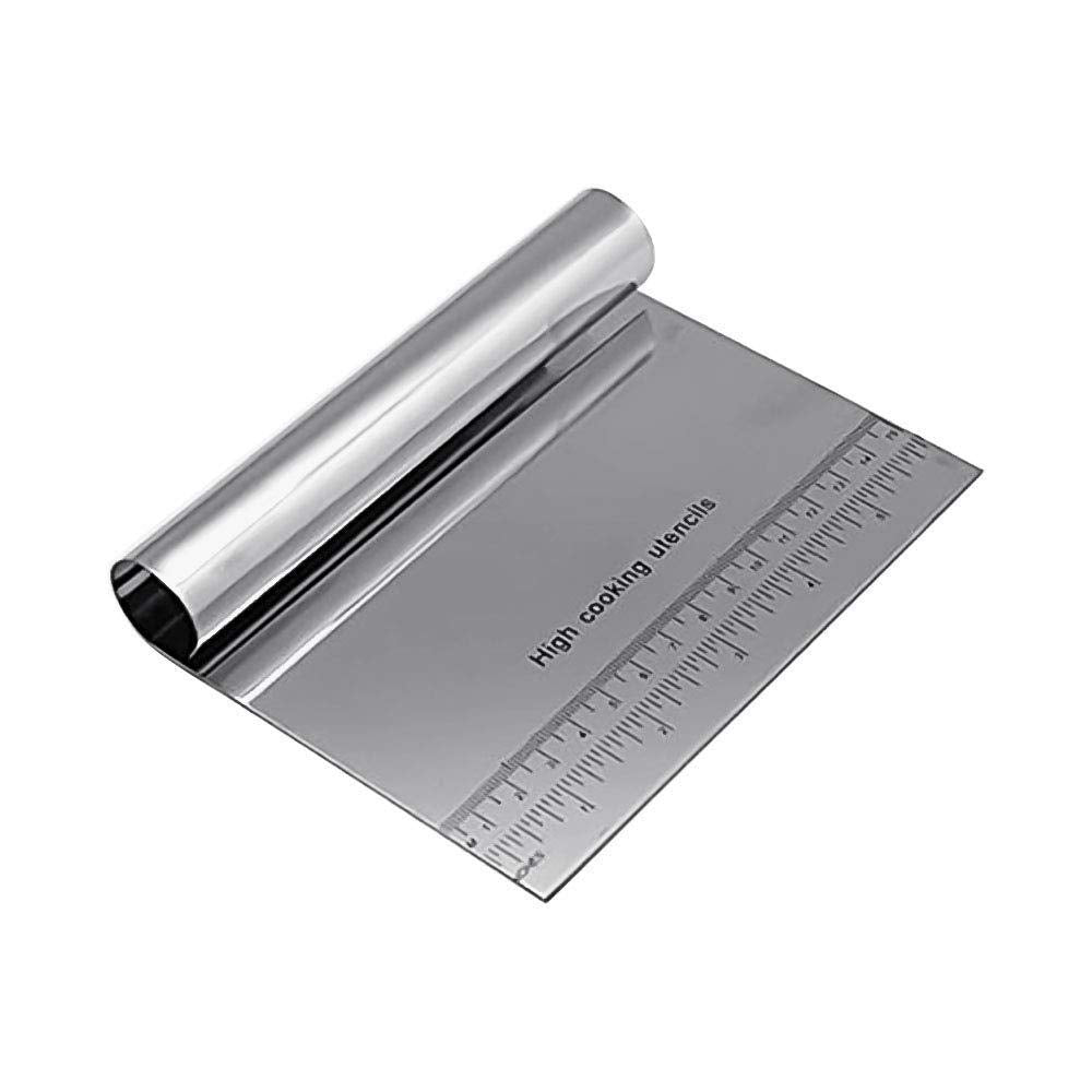 kitchen Stainless Steel Smoother Edge Cake Scraper Pizza Dough Scraper Cutter Kitchen Flour Pastry Icecream Cake Tool