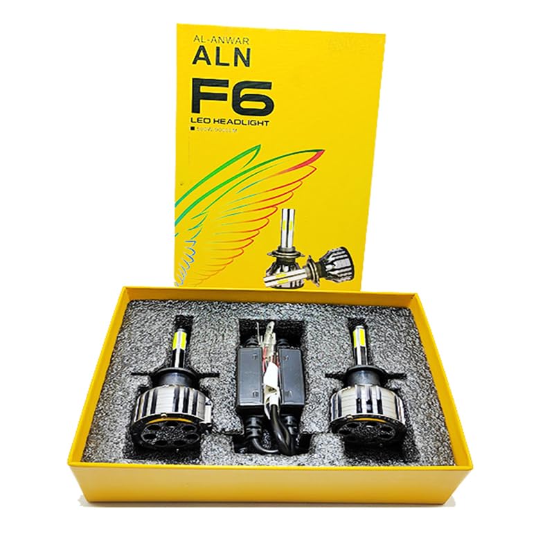 Kapper Trade Xenon Headlight Bulbs Kit for Cars, LED Light Bulbs with Cooling Fan (2 Piece Set, 500W / 9000 Lumens, F6 / H1, Code:9508) - KaberTrade