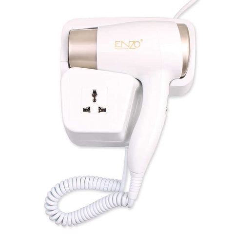 ENZO Customized Luxury White Electric Wall Mounted Hair Dryer for Bathroom