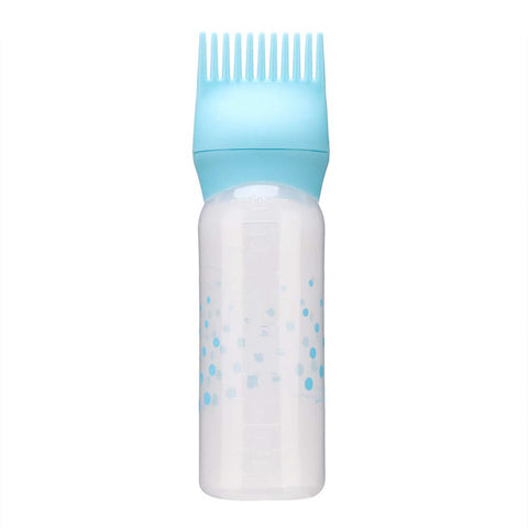 Serlium Hair Oil Applicator Bottle, 160ml Root Comb Applicator Bottle Lightweight Oil Bottle for Hair for Scalp Treatment Essential and Hair Coloring Dye (Blue)