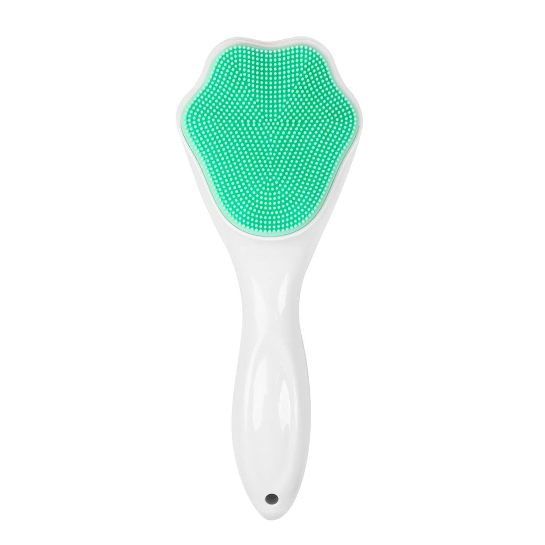 Lionanda Silicone Face Scrubber Exfoliating Brush，Manual Handheld Facial Cleansing Brush Blackhead Scrubber，Soft Food Grade Silicone bristles for Face Skincare (Green)