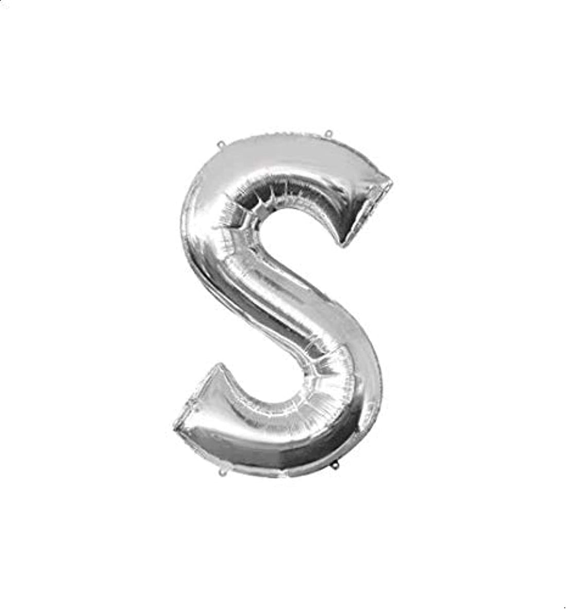 Letter S Supershape Helium Balloon - Silver
