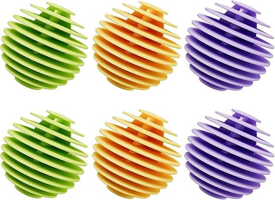 HOMERA Anti Tangle Rubber Laundry Balls for Washing Machine Remove Lint and Pet Hair Enhance Fabric Softness 4 Multicolor Pieces Wash Ball Set