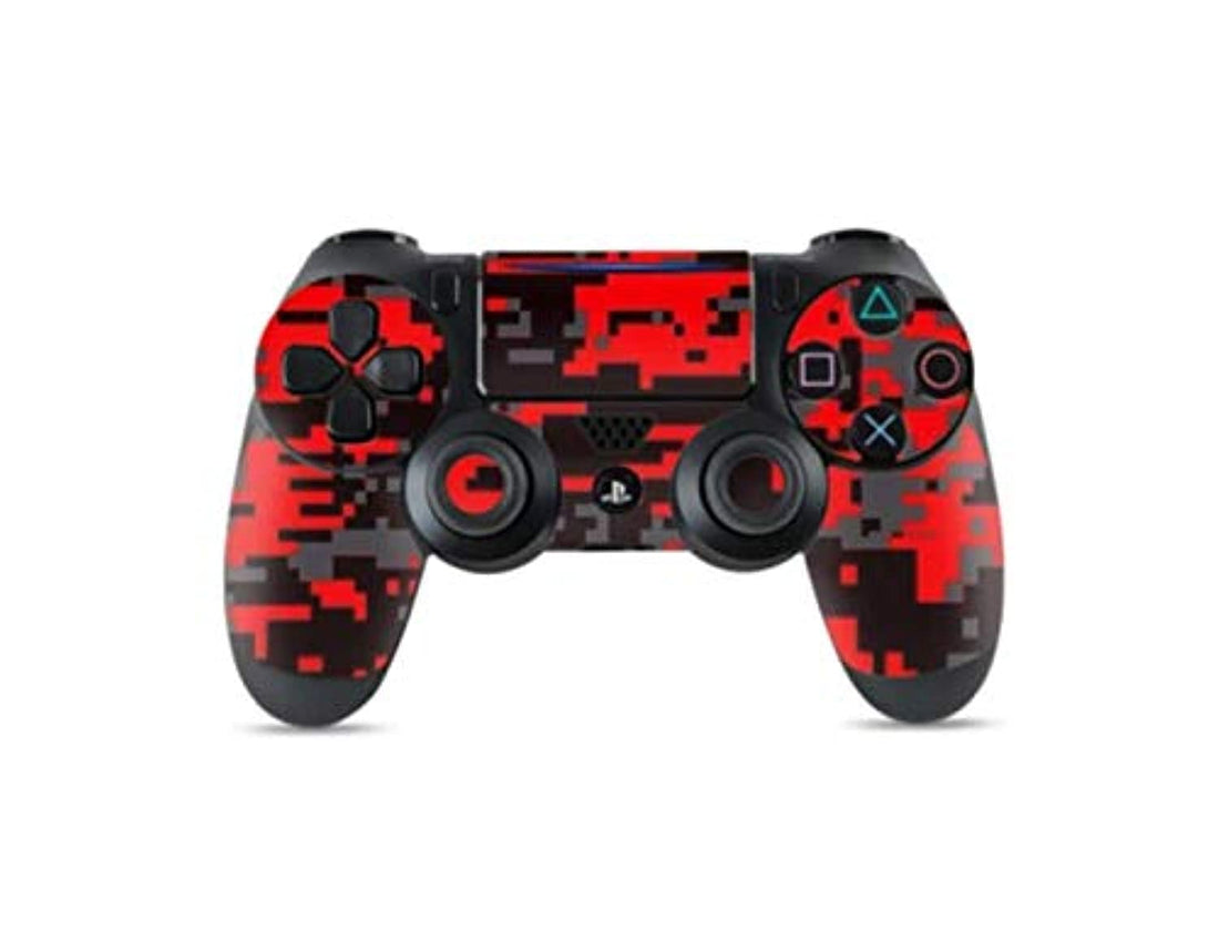 ps4 controller camo red square sticker wrap one piece