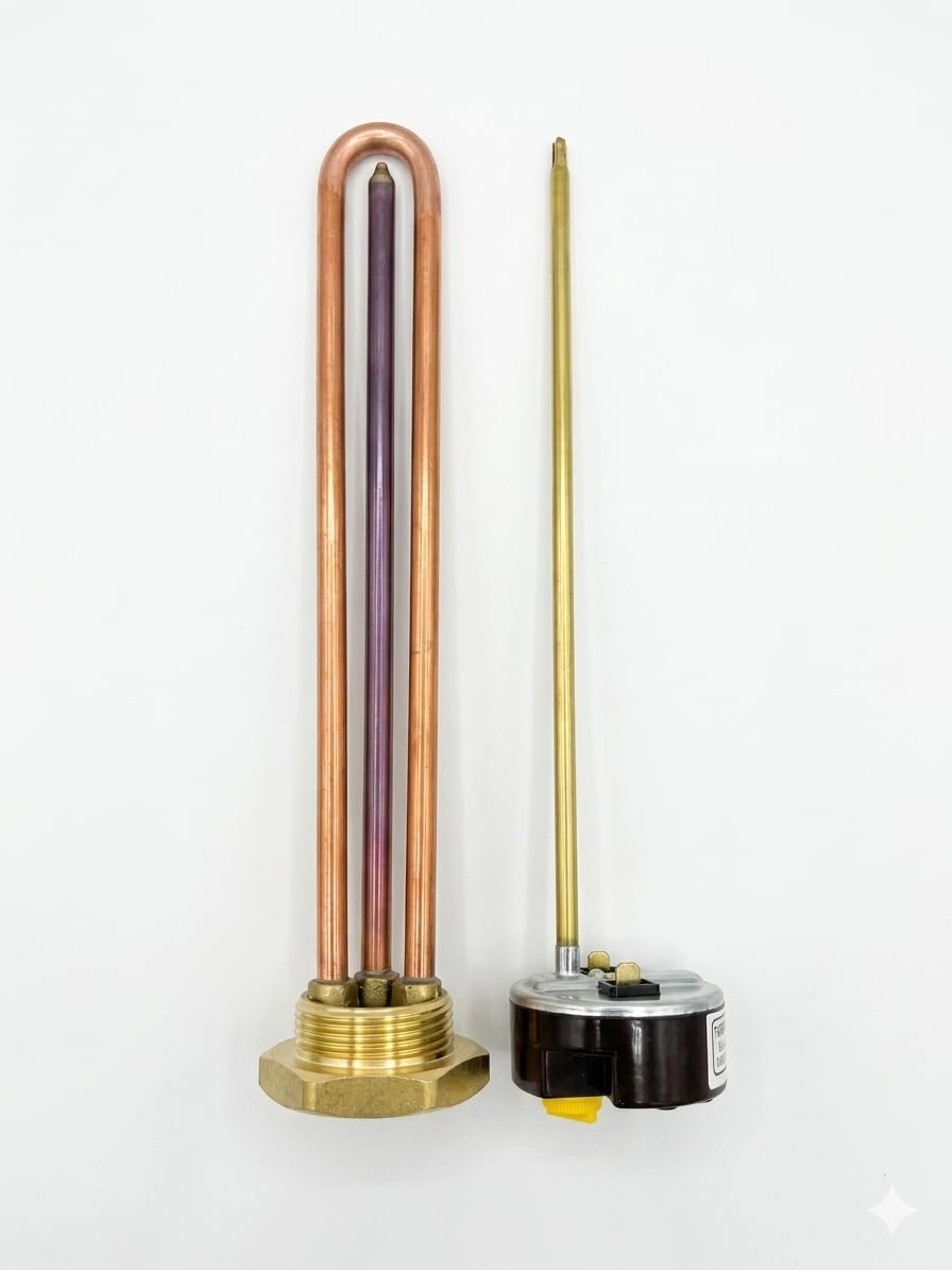 Copper Water Heater with Thermostat, Electric Heater for Heaters, High Quality Copper Connector