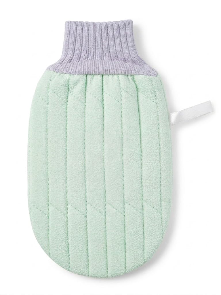 Shower Exfoliating Towel, Bath Back Scrubber with Long Strap, Microfiber Body Loofah, Quick Dry Shower Cloth for Men and Women (8334) (Light Green)