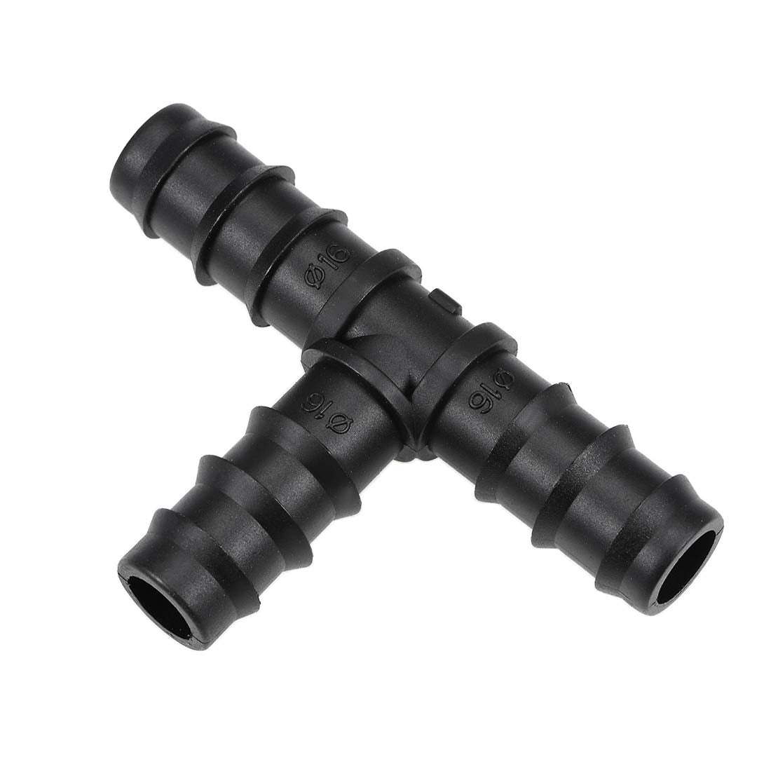 sourcing map Barb Drip Tee Pipe Connector 16PE Hose Fitting for Garden Agricultural Irrigation System, Plastic 15pcs
