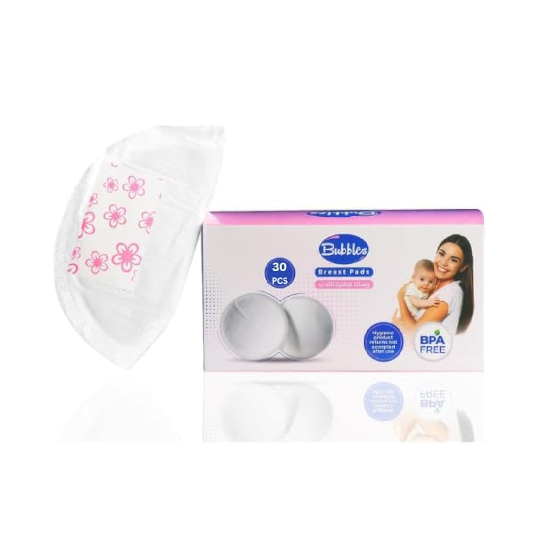 Disposable Nursing Pads, Soft, 30 Pieces - Bubbles