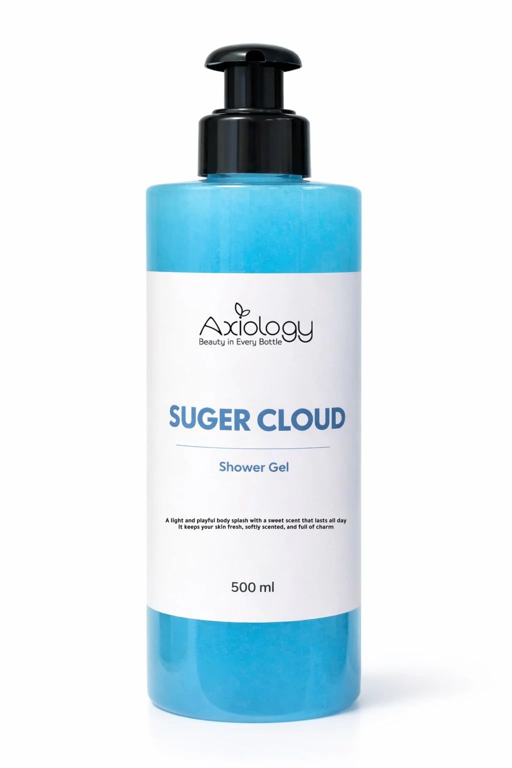Axiology Sugar Cloud Shower Gel, Light Sweet Scent, Gentle Cleansing Body Wash, All Skin Types, 500ml
