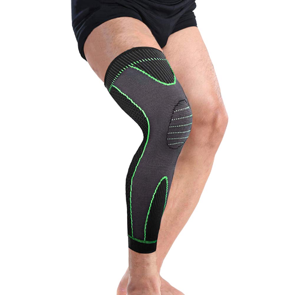 Long Knee Support, Knee Brace Compression Sleeve for Men Women Running Basketball Football Cycling