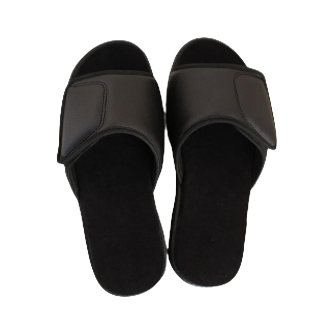 Medical slippers for sensitive feet and diabetics,EVA lightweight shock-absorbing sole,practical esky leather easy to clean,fully cushioned for extra comfort,black,max comfort (37)