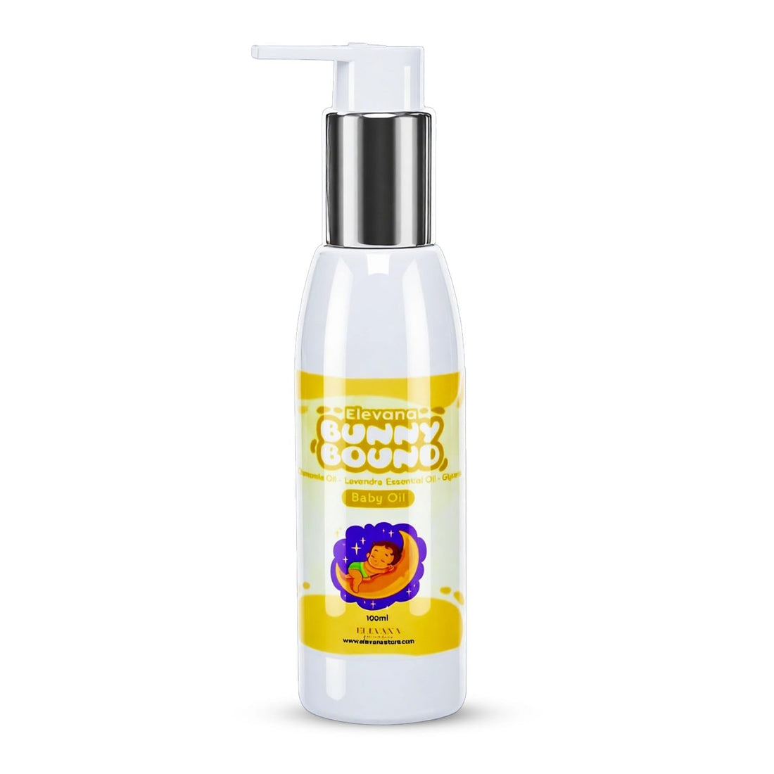 Elevana Bunny Bound Baby Oil, Enhanced with Relaxing Chamomile, Lavendula Essential Oil And Glycerin, Ideal for Soothing Massages -100ML