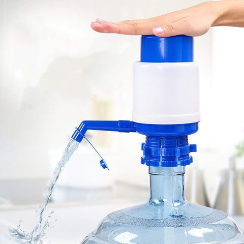Water Bottle Hand Pump, Easy to Drink Water Pump, Portable Hand Dispenser, Blue, 1 Piece