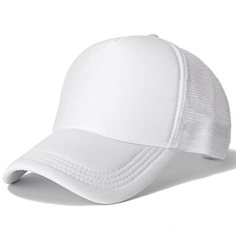 Unisex-Adults 2 Tone Mesh Casual Hat - Fashion Men's Baseball Cap Comfortable and Stylish - White/Brown