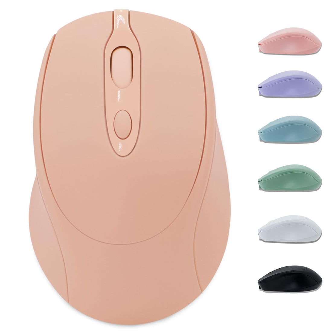 Dolrso Wireless Mouse, Rechargeable Silent Portable Slim for Laptop/iPad/MacBook Pro/Air, Surface Pro/PC/Lenovo/Samsung Tablet (Nude Pink)