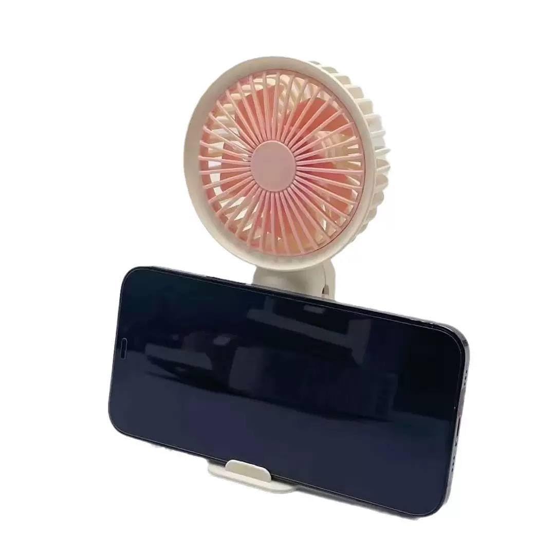 Portable USB Mini Fan with Phone Holder, Cute Fruit Handheld Cooling Fan, Lightweight Personal Desk Fan for Travel Office Car Outdoor Summer Use