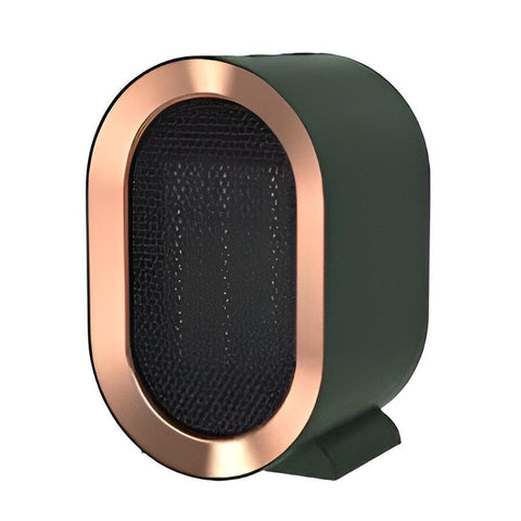 Quick Heat Fan - 1200W Portable Electric Heater with Fast Warm-Up and Two Heat Levels for Indoor Use in Homes and Workspaces - White/Green (color-green)