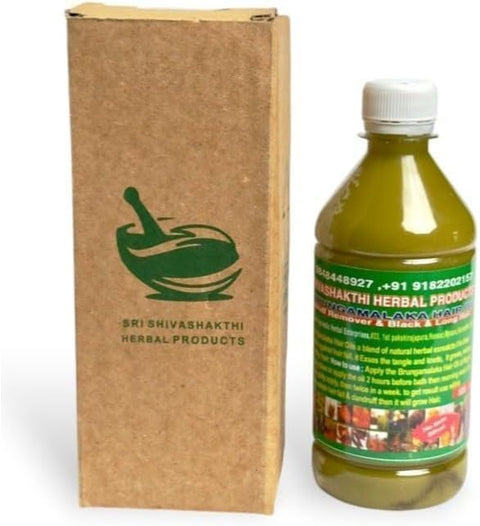 Sri Shiva Shakti Herbal Hair Oil 108 Herbs For Indian Hair Lengthening & Thickening 500 Ml