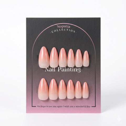 Nopatia Colorful False Nail Kit - "Press On Gel" Nail Kit with Assorted Art Designs - Instant Manicure with Natural and Professional Look for a Complete Modern Look (Simone)