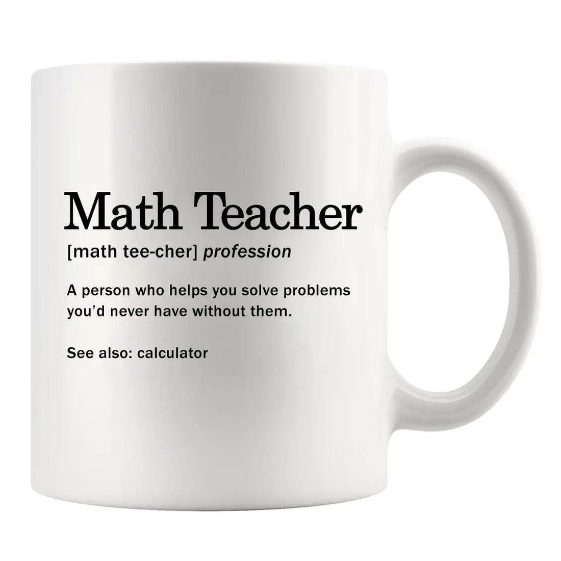 Panvola Math Teacher Definition Mug Appreciation Gifts from Students End of the Year Gift to Professor Ceramic Cup 11oz White