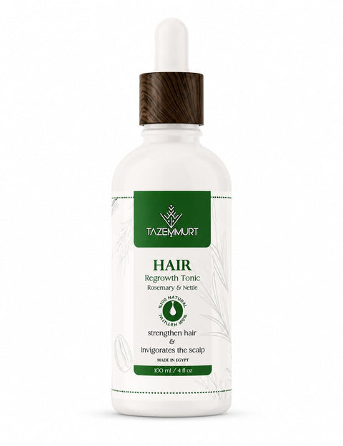 TAZEMMURT Hair Regrowth Tonic, Rosemary and Nettle, Strengthens Hair, Invigorates Scalp, 100% Natural, 100 ml