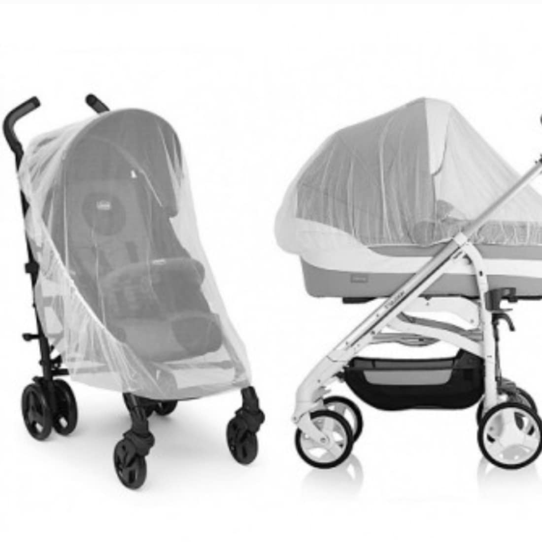 Mosquito Net Universal Stroller and Prams Mesh Fabric Fina Protects Baby from Insects fine mesh Sturdy Washable and transportable Baby Cot Travel Cot (TCS-05)
