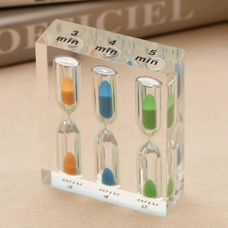 3 Digits Crystal Sand Watch Transparent Hourglass 3 Mins 4 Minutes 5 Minutes Orange Blue Green