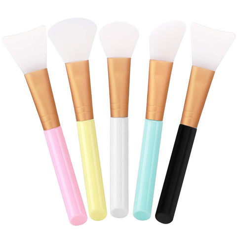 FQQF Akstore Kemolpo 5PCS Silicone Face Mask Brush,Mask Beauty Tool Soft Silicone Facial Mud Mask Applicator Brush Hairless Body Lotion And Body Butter Applicator Tools (5PCS mix brush)
