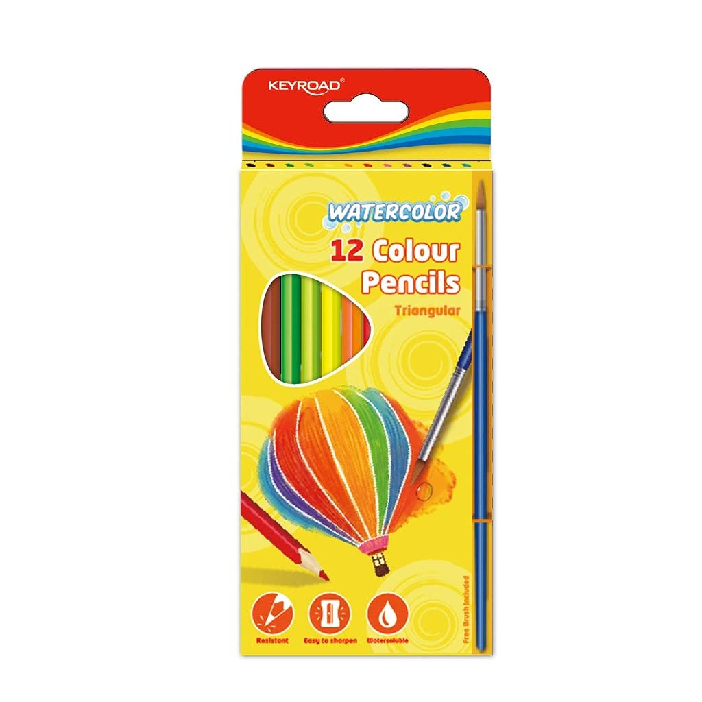 Keyroad 12 aquafun water colour pencils kr971872 (1 piece)