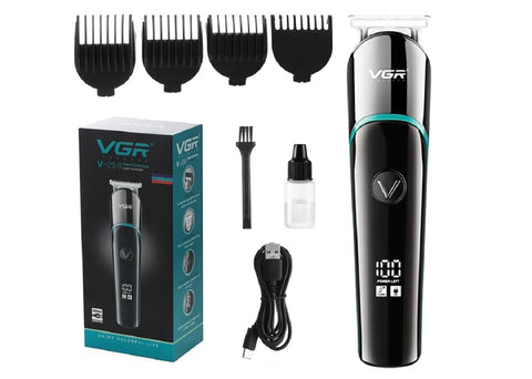 Vgr Professional Hair Shaver & Clipper, Hair Trimmer - Corded & Cordless Use, Precision T-Blade, Led Battery Indicator, Usb Charging, 4 Comb Attachments, 120 Min Working Time, V-291