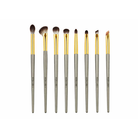 8 Pieces Basic Eye Makeup Brush Set for Begginners, Daily Use, Lighweight Plastic Brushes