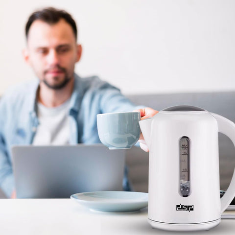 DSP electric kettle, Water Boiler, 1850-2200W, 1.7L, 360° Rotation, Safety Features: No Water Boil Cut-Out & Overheating Protection, with Automatic Shut-Off & Powerful Filtration, KK1112