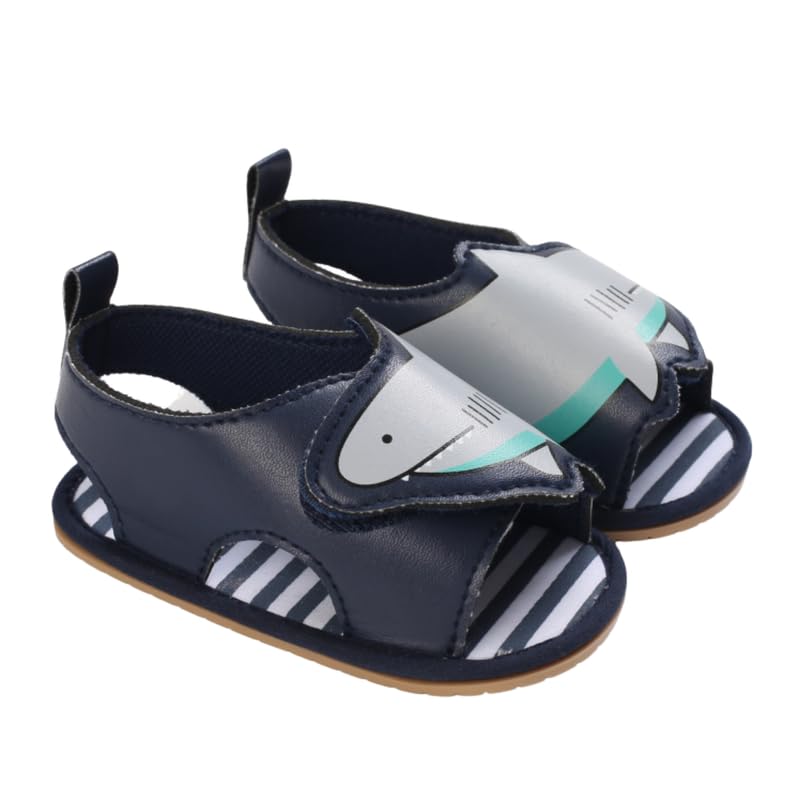 Mix&Max baby-boys Synthetic Leather Sandal Shape Shark Flat Sandal