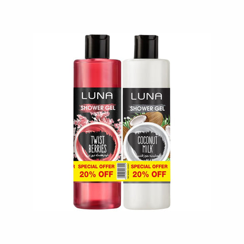LUNA Shower Gel 500ml Bundle (Twist berries + Coconut) _Price off 20%