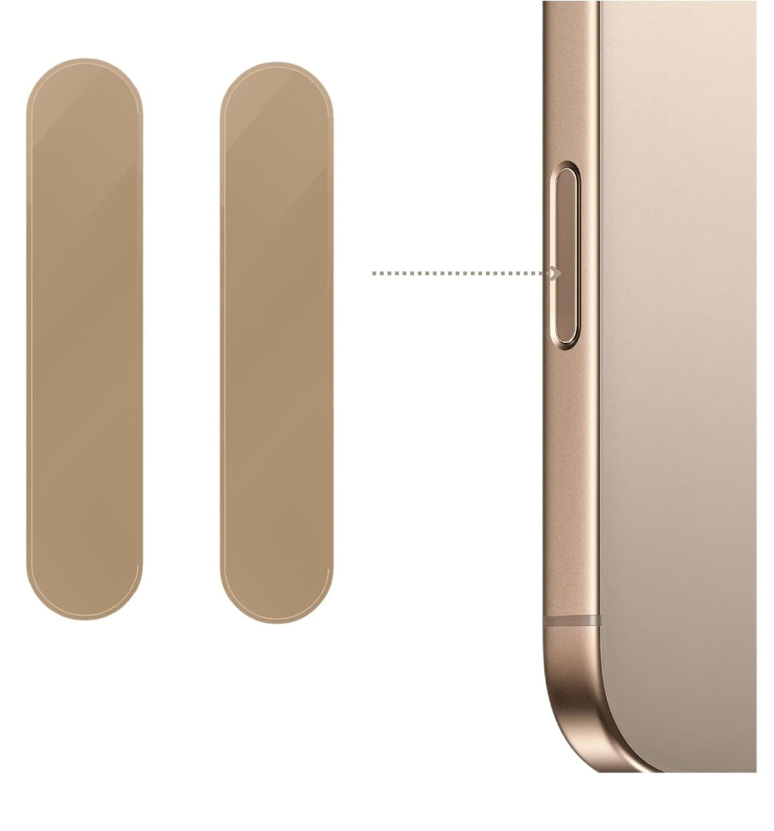 2 Pack Camera Control Button Case for iPhone 16/Plus/Pro/Max, Auto Alignment, Anti-Scratch, Slip Sensitive, Side Touch Capture Switch, (Desert Gold)